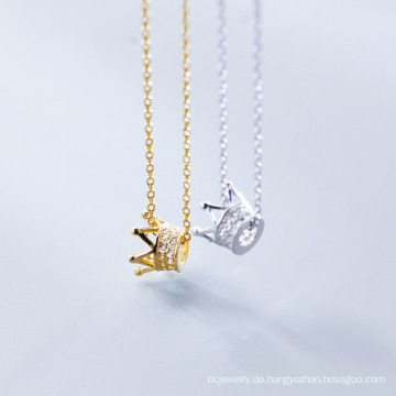 Shangjie Oem Joyas Frauen Mode zierlich Halskette Schmuck Silber Freundschaft einzigartige Kronen Halsketten für Mädchen Geschenk